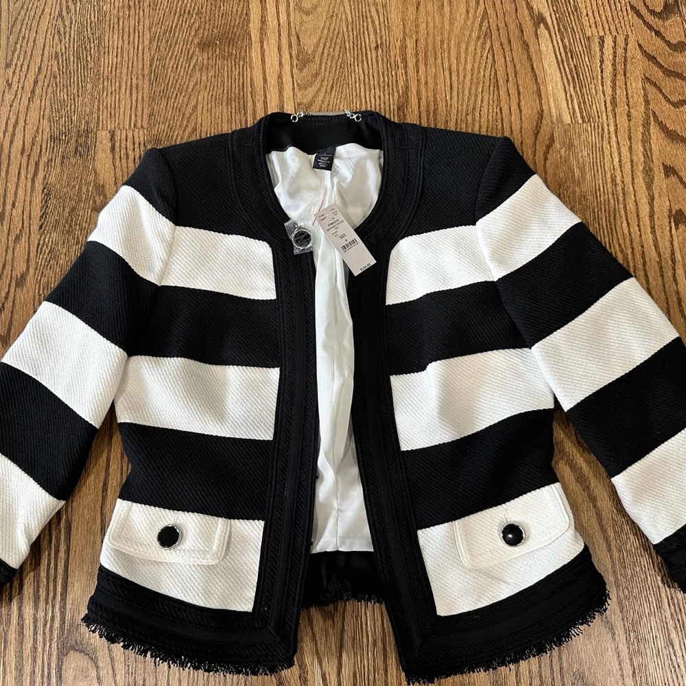 NWT White House Black Market Striped Jacket